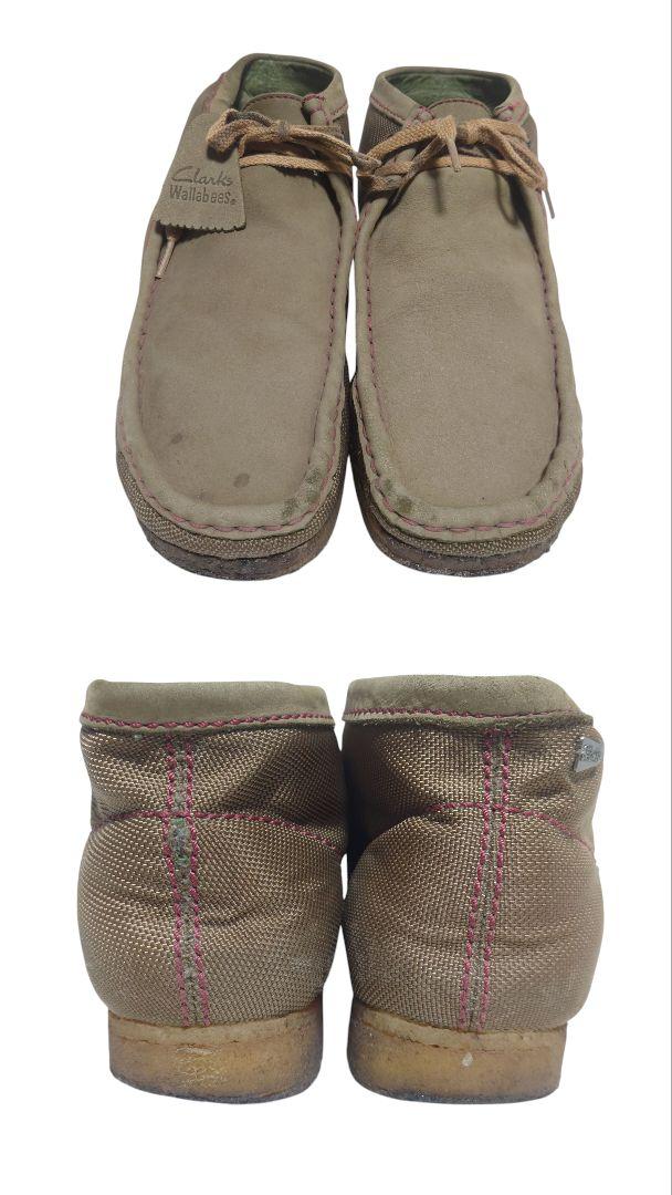 Clarks クラークス ワラビー UK8.5G スエード×ナイロン ベージュ