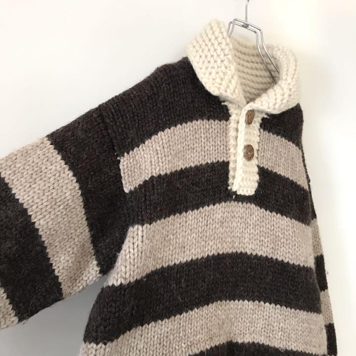 好評即納 カナダ製LONGHOUSE 手編み カウチン ラガーセーター プルオーバー XL E9ouj-m57487812565 豊富な新作