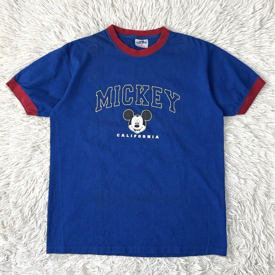 90s アメリカ製 ビンテージディズニー リンガーTシャツ ミッキー Mサイズ 7,220円