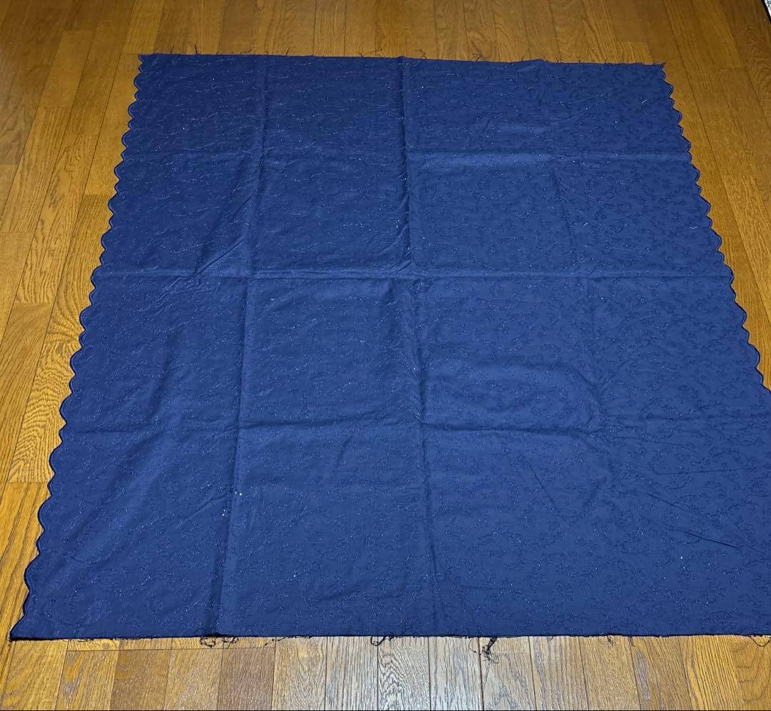 超高級生地　フランス製　 スカラップ綿100%オートクチュール生地