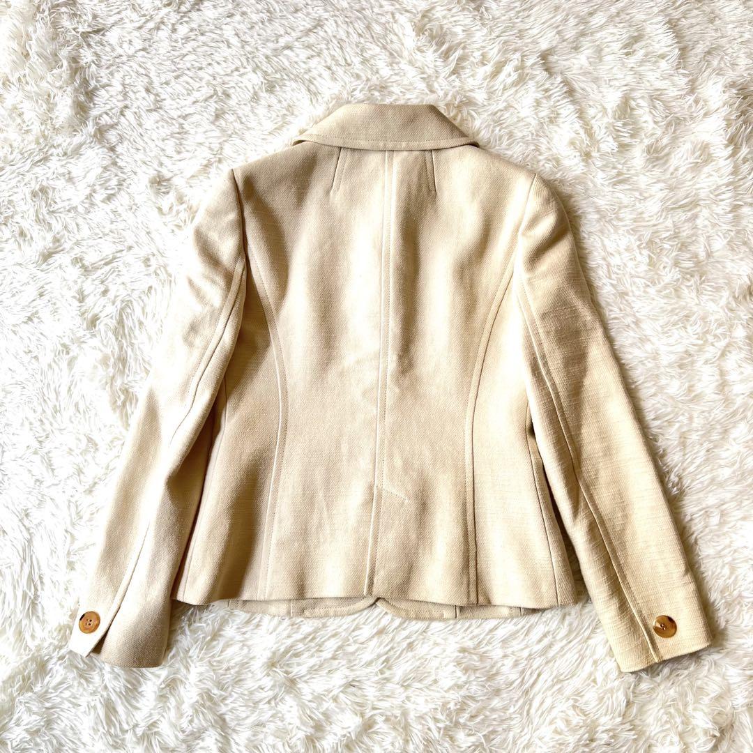 【新品級】BURBERRY London テーラードジャケット バーバリー　麻混
