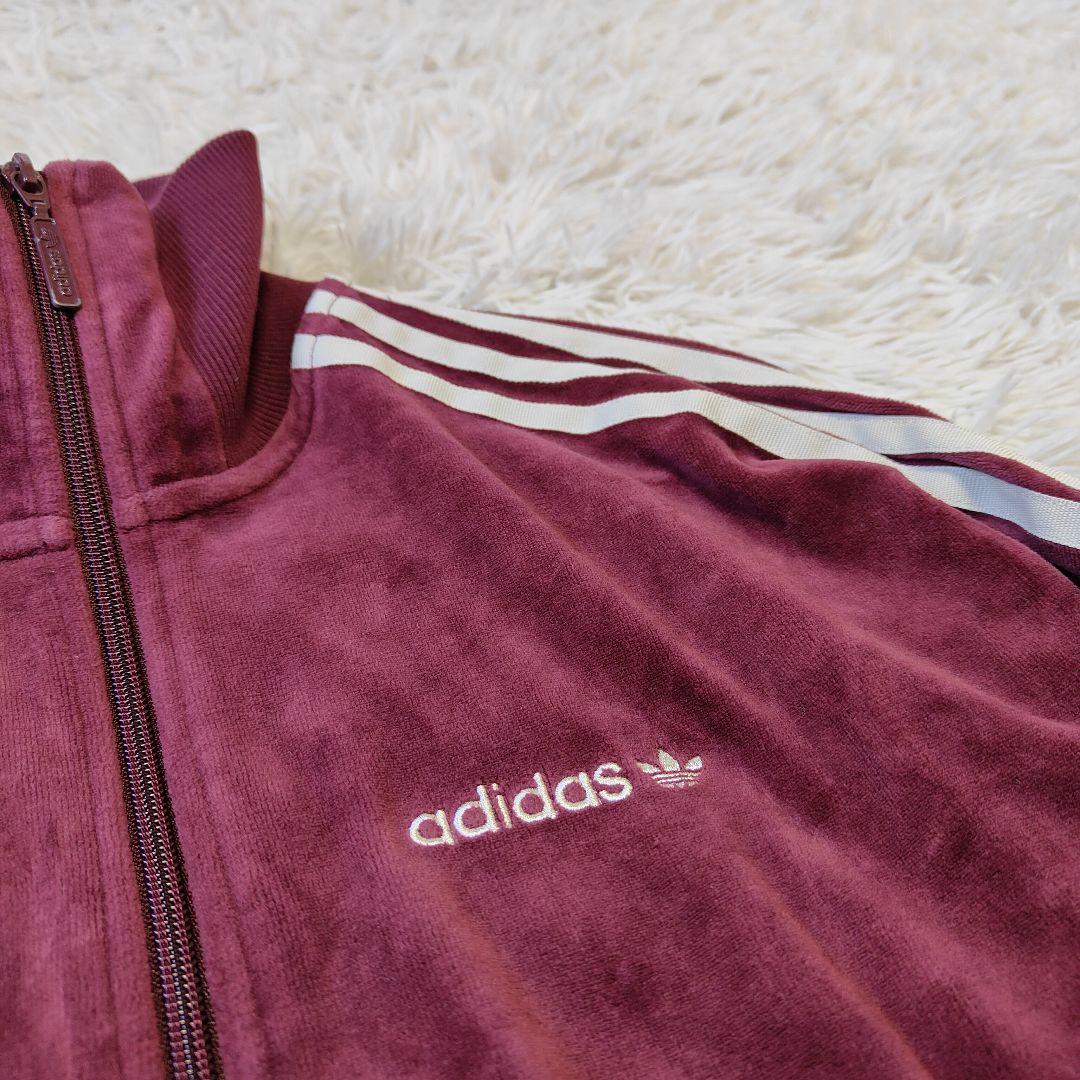 希少 adidas トラックジャケット ジャージ ベロア エンジ 常田大 希少 adidas トラックジャケット ジャージ ベロア エンジ 常田大