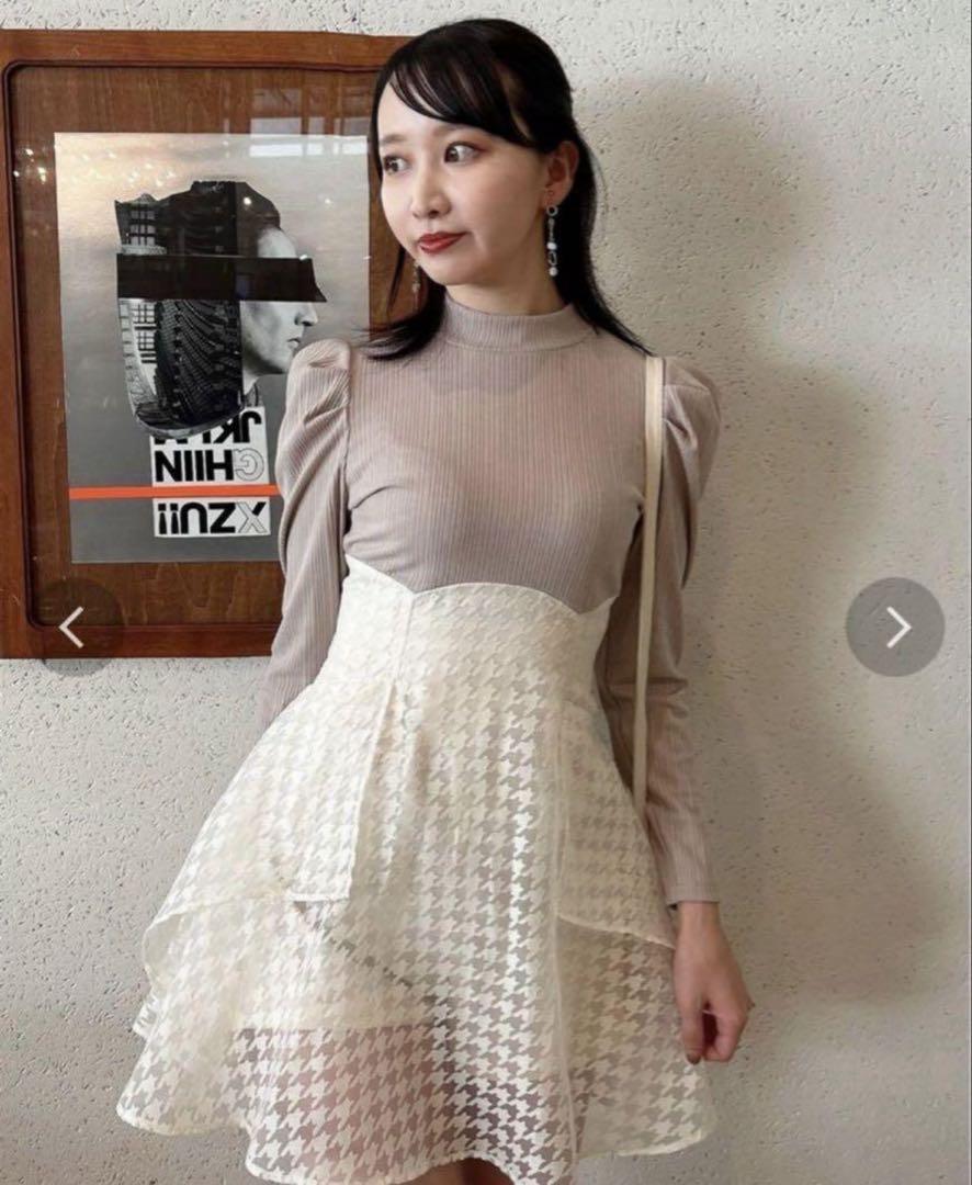 dazzlin バックリボンパワショルミニコルセットワンピース
