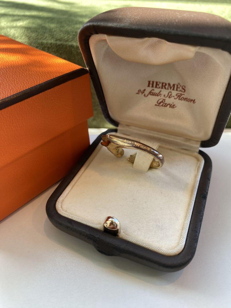 限定値下【ビンテージHERMES】箱・ケース付★エルメス★ホースリング ゴールド