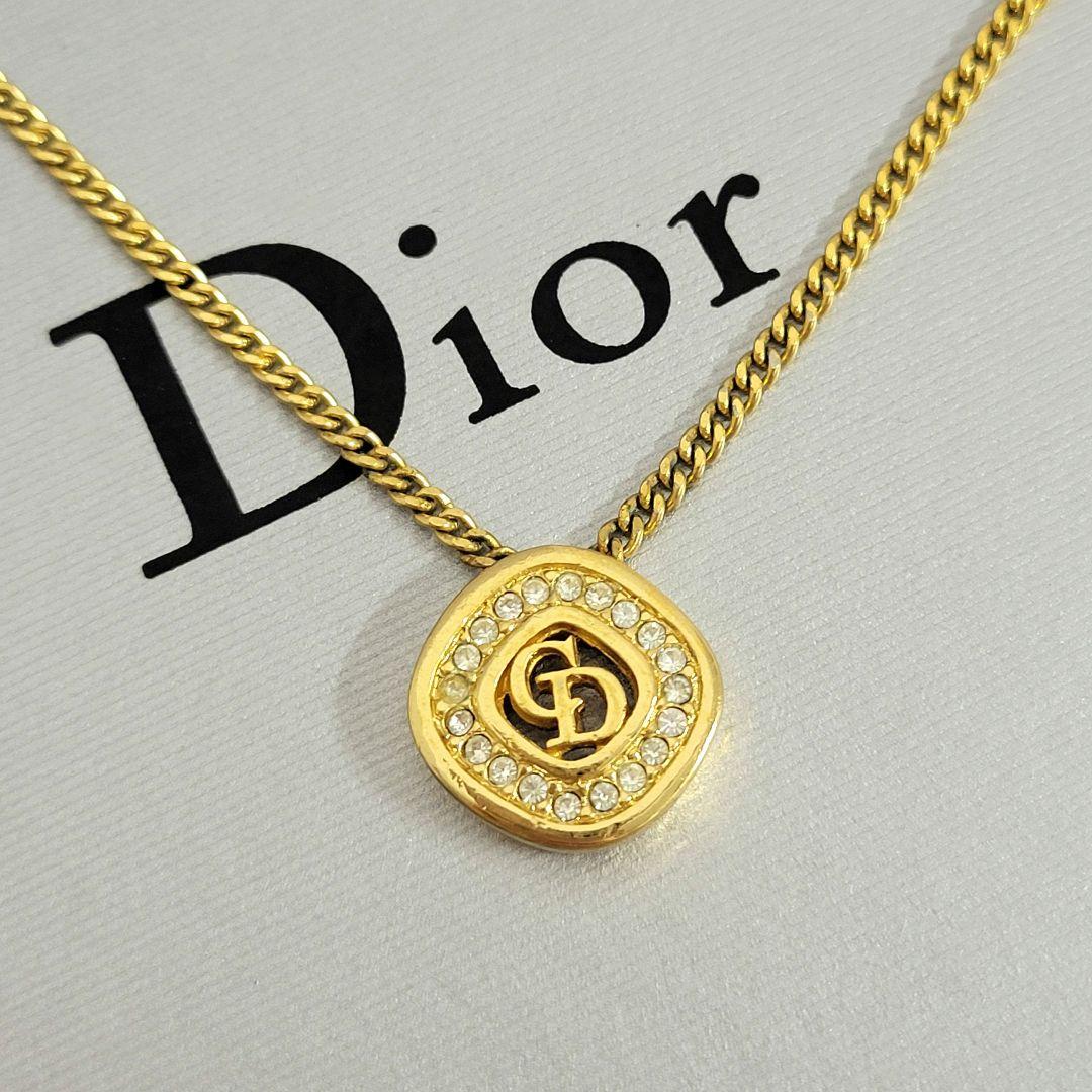 Dior ディオール ネックレス ゴールド ラインストーン CD ロゴ 高級品