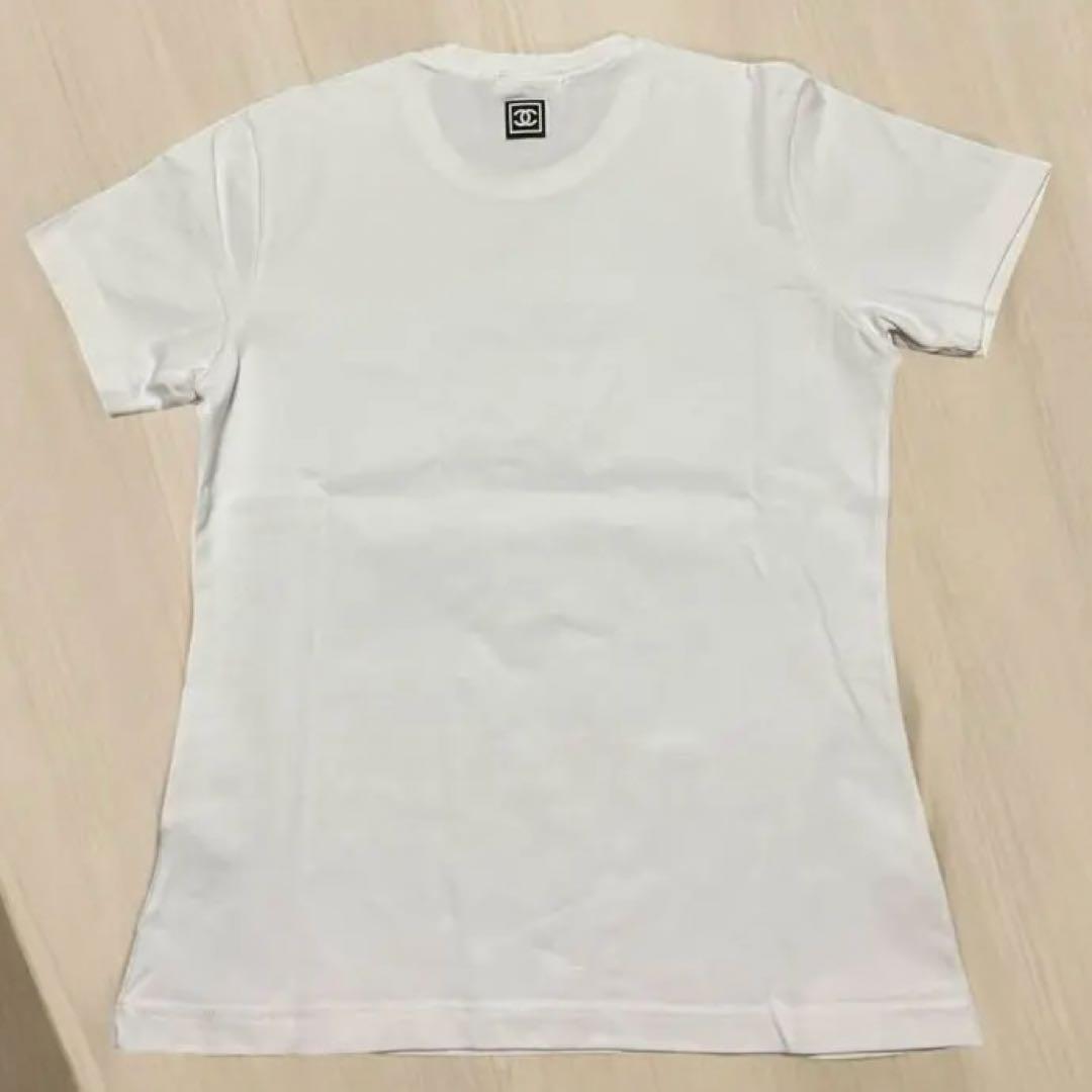 CHANEL ホワイト Tシャツ ロゴプリント