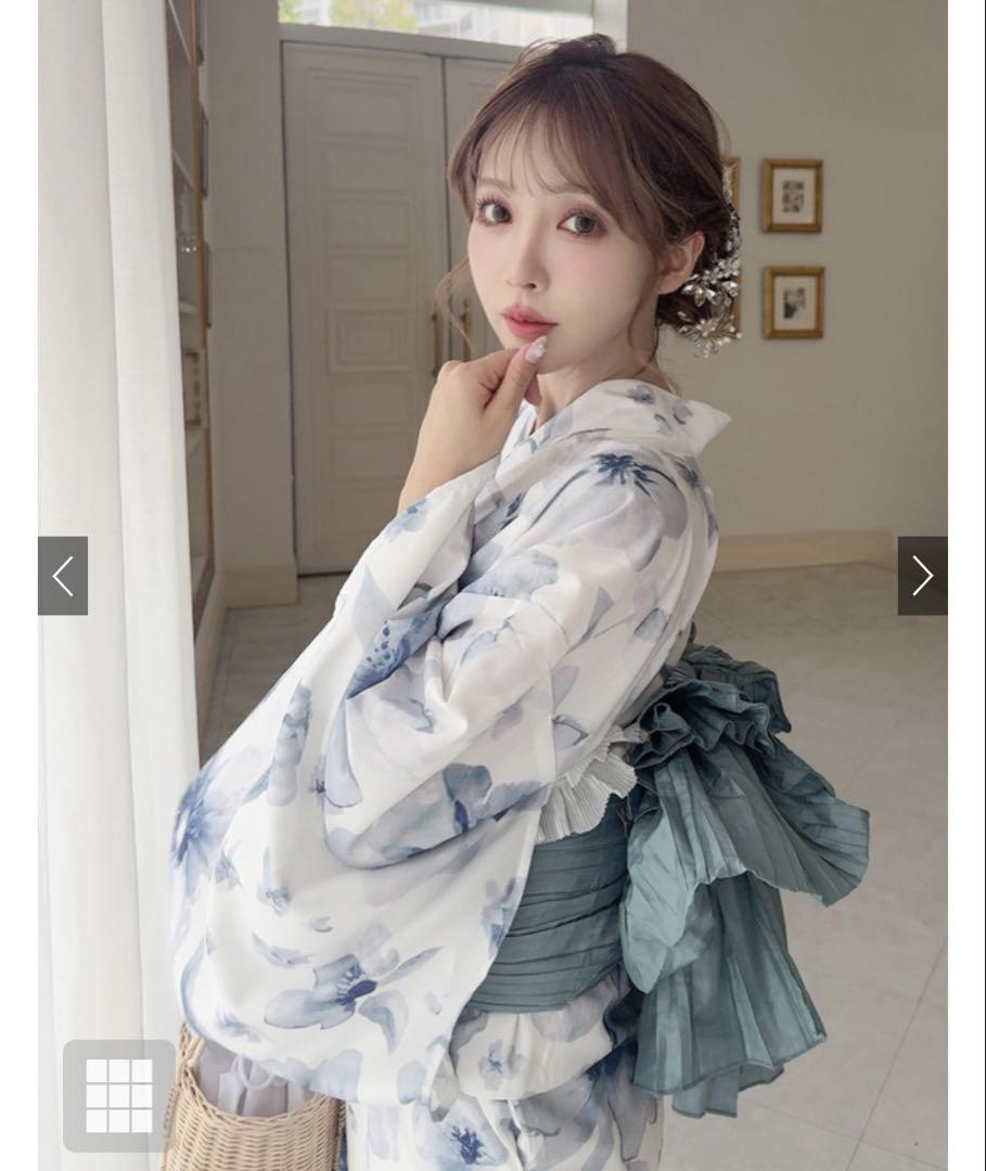 新品未使用グレイル水彩花柄浴衣セット 2wayセパレート浴衣 二部式