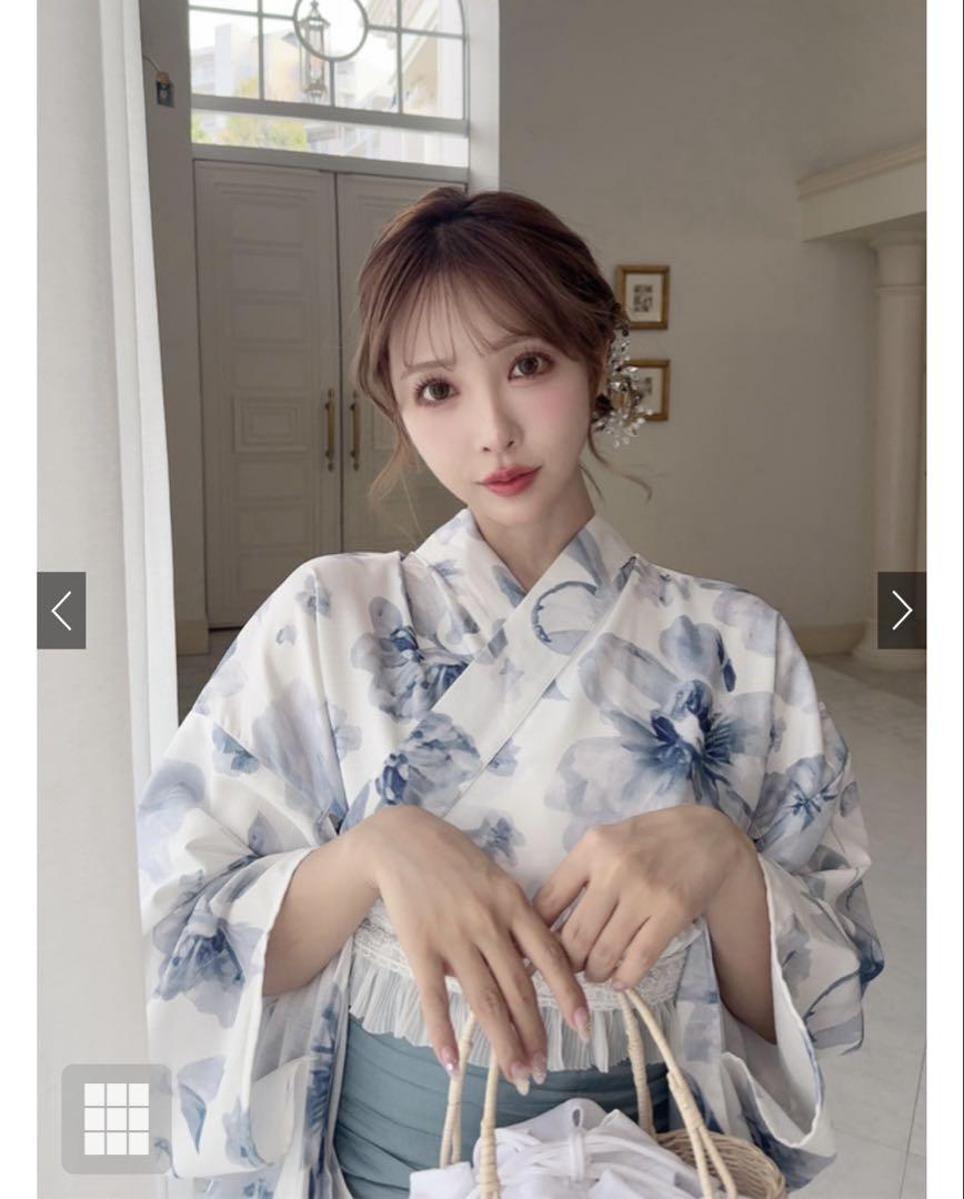 「高評価！」注目のレビュ 新品未使用グレイル水彩花柄浴衣セット 2wayセパレート浴衣 二部 着物・浴衣