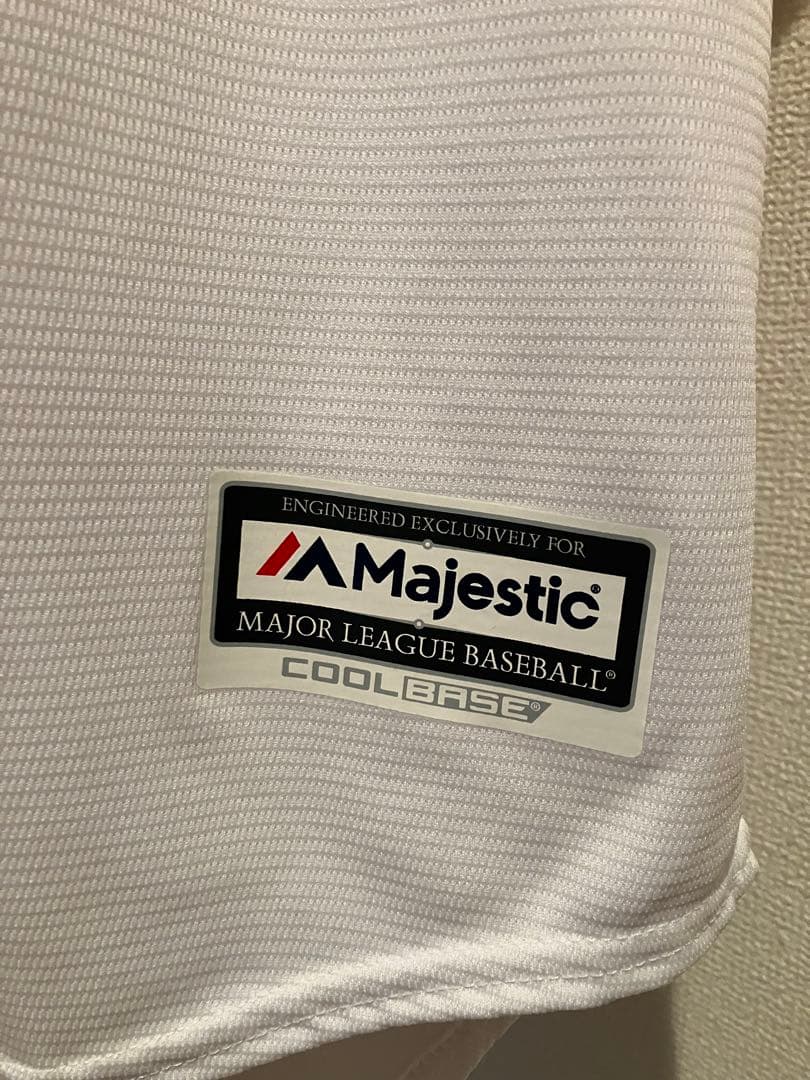 Dodgers ホワイト 半袖 ユニフォーム majestic
