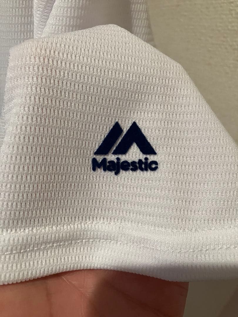 Dodgers ホワイト 半袖 ユニフォーム majestic