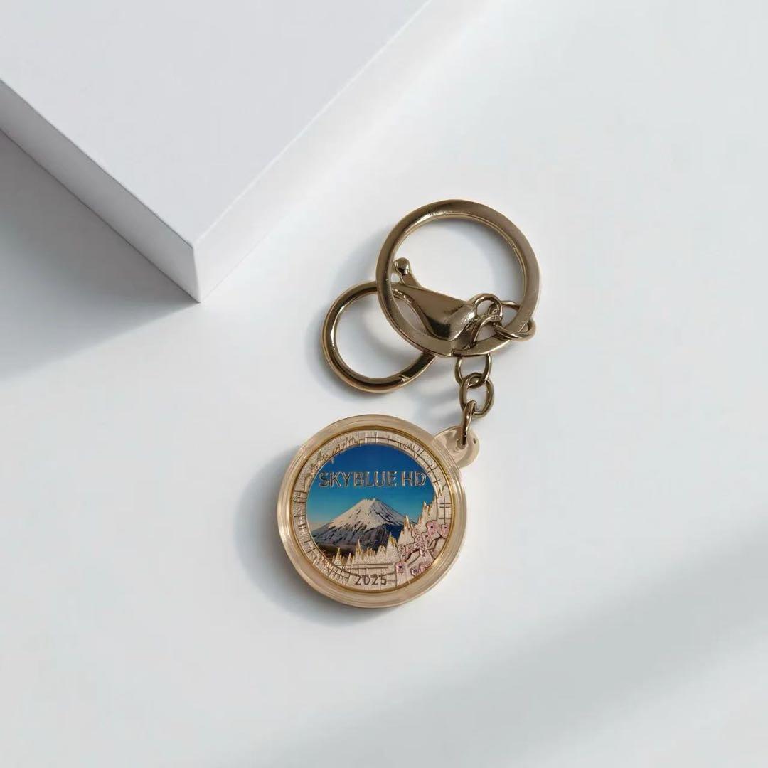 コンパス付きメタルキーホルダー