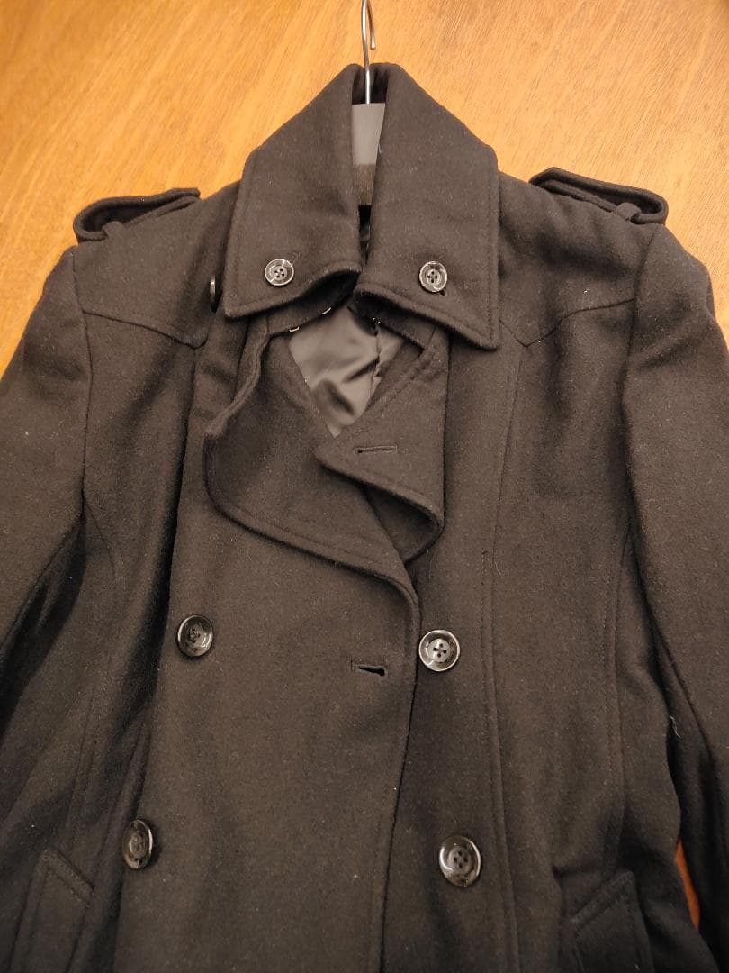 ウールロングコートL
