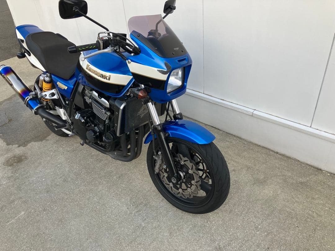 九州Kawasaki ZRX1100 青/白のカスタムバイク