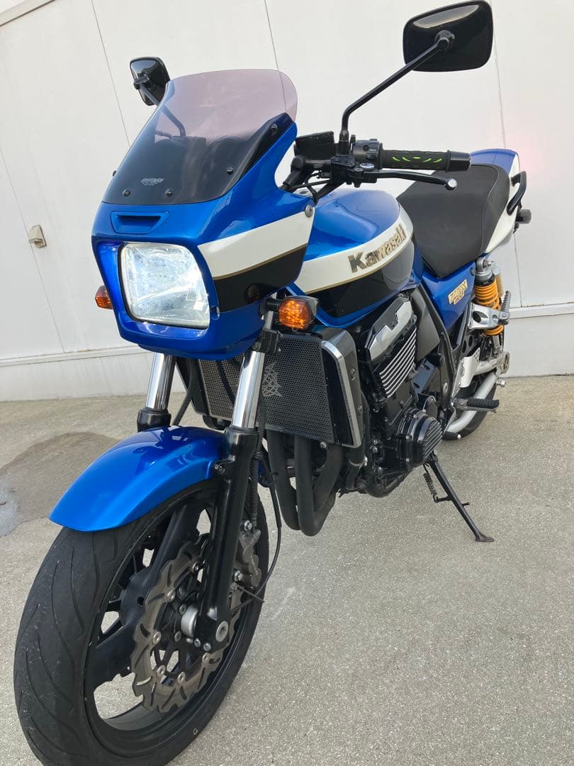  九州Kawasaki ZRX1100 青/白のカスタムバイク