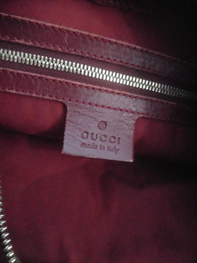 GUCCI グッチ ホースビット レザー ショルダーバッグ 本革 ボルドー 伊製_14