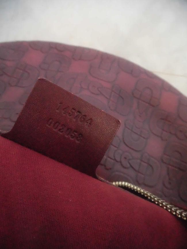 GUCCI グッチ ホースビット レザー ショルダーバッグ 本革 ボルドー 伊製_15