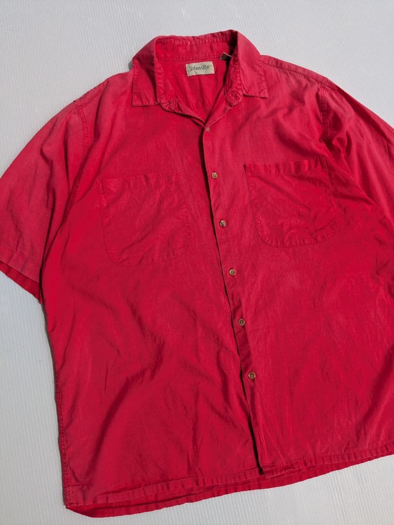 貴重◎ 90's ST.JOHN'SBAY open collar shirt