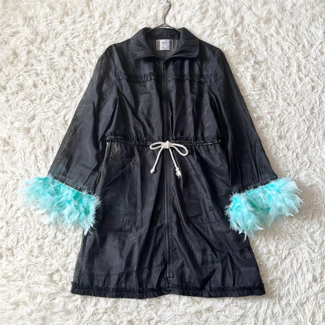 KOBINAI コビナイ フェザー ジャケット ロングブルゾン ナイロン