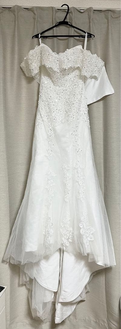 ウエディングドレス　マーメイドオフショル