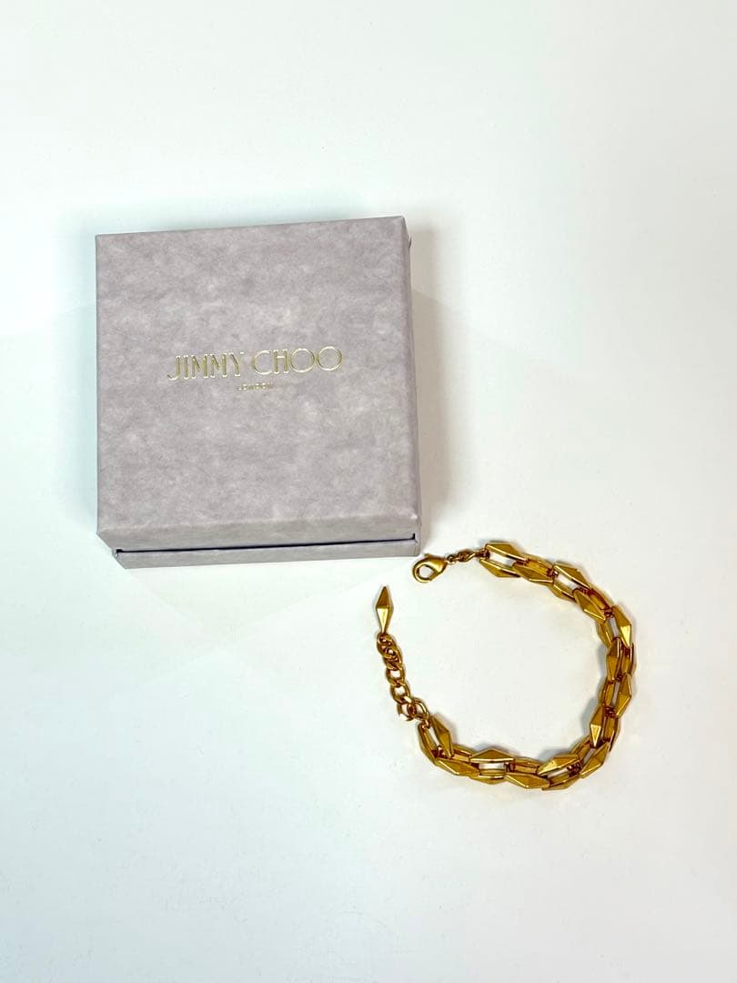 ◎ JIMMY CHOO ダイヤモンド チェーン ブレスレット ゴールド