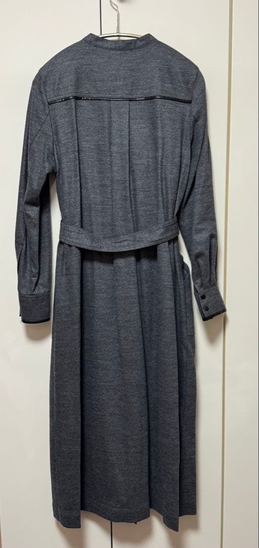 新品タグ付き】ANAYI ウールジャージーレザーコンビワンピース