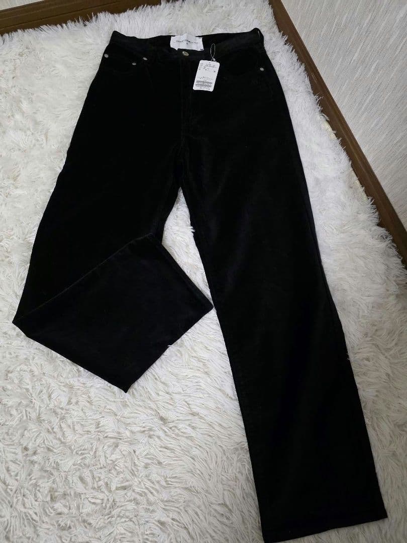 IENA イエナ ベロアデニムパンツ サイズ40 新品未使用タグ付き 新品 タグ付き☆ イエナ ベロア デニム パンツ ブラック サイズ40