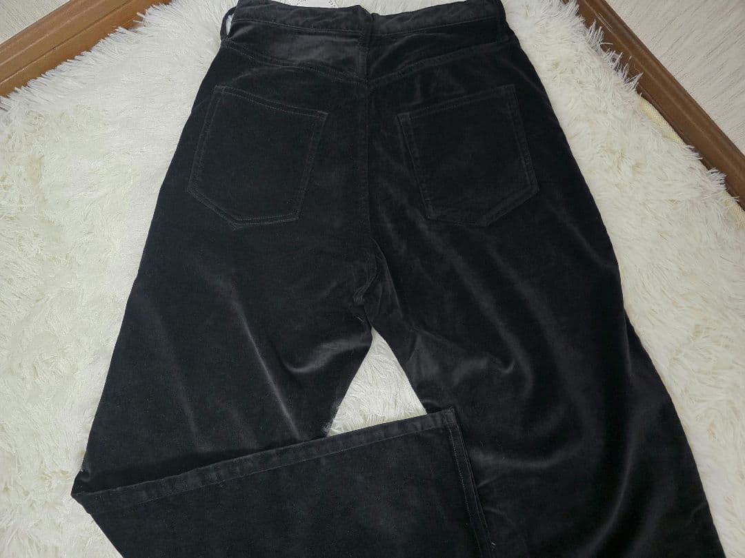 IENA イエナ ベロアデニムパンツ サイズ40 新品未使用タグ付き 新品 タグ付き☆ イエナ ベロア デニム パンツ ブラック サイズ40
