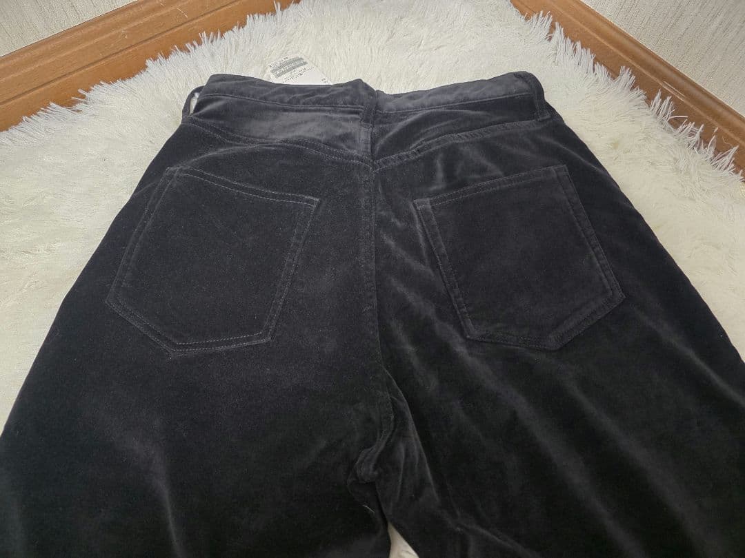 IENA イエナ ベロアデニムパンツ サイズ40 新品未使用タグ付き 新品 タグ付き☆ イエナ ベロア デニム パンツ ブラック サイズ40