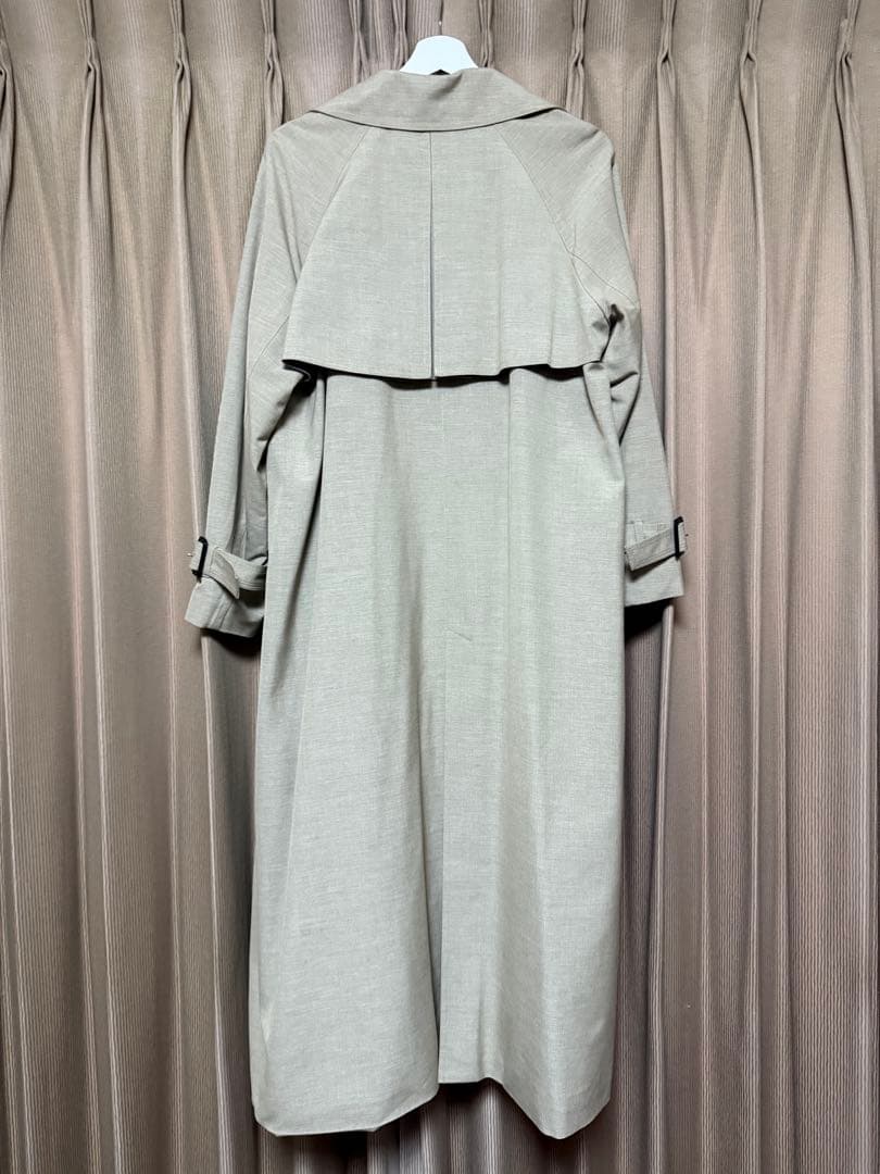 anuans ウールブレンドフレアトレンチコート