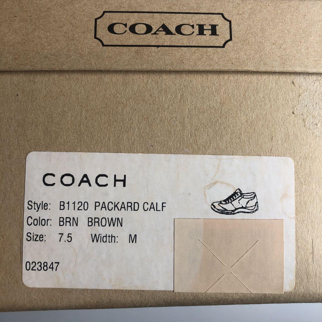 コーチレザースニーカー新品箱、チャーム付き