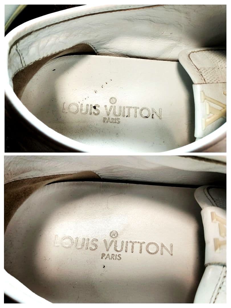 ルイヴィトン スニーカー レザー ダミエグラフィット ホワイト 白 9 28.0