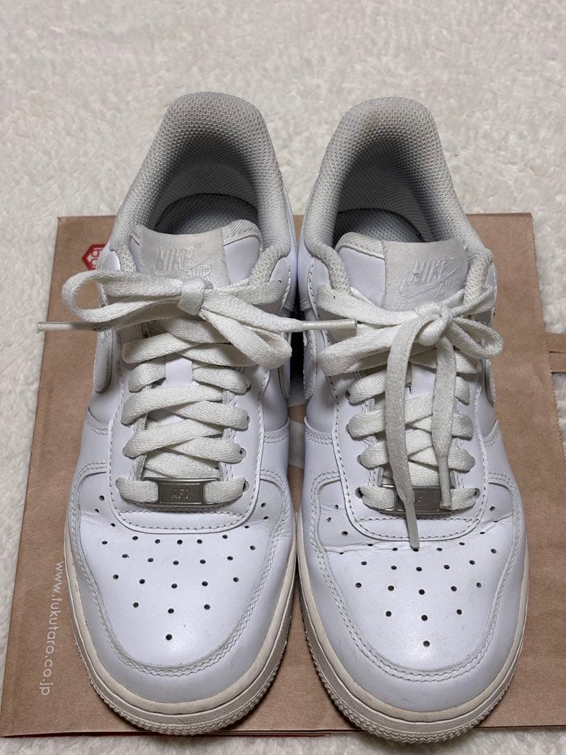 Nike Air Force 1 ホワイトレザー23 cm