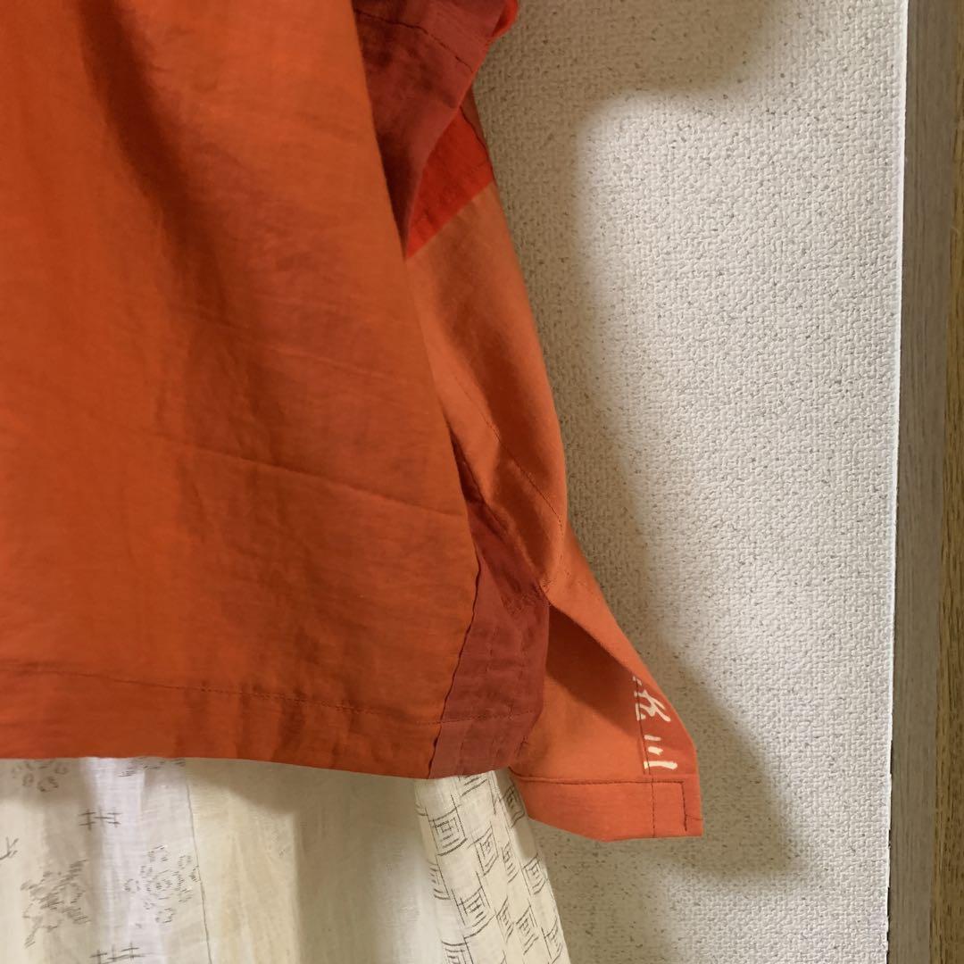 紅花染めトップス 紅花染め木綿 古布 リメイク - メルカリ