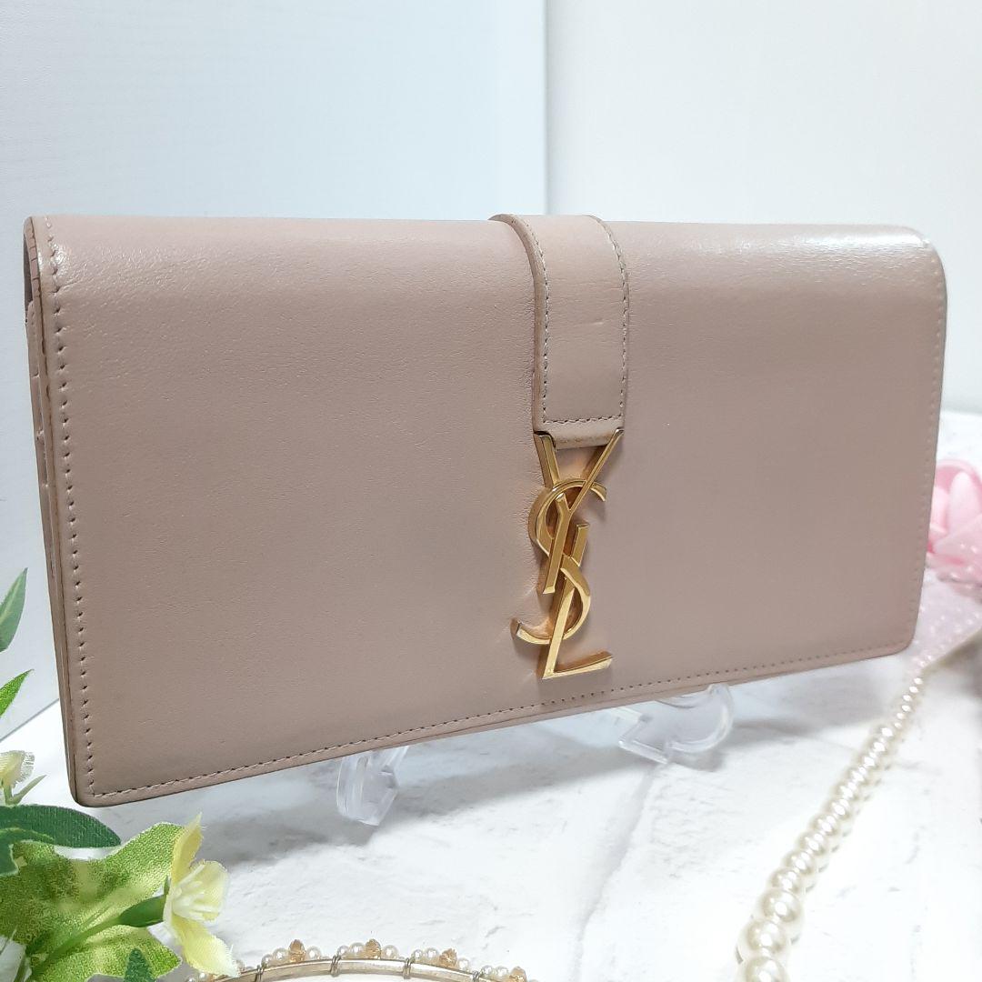 100%新品高品質 美品 ベージュ ピンクベージュ 長財布 qYXdV-m57510825137 YSL イヴサンローラン 100%新品限定SALE