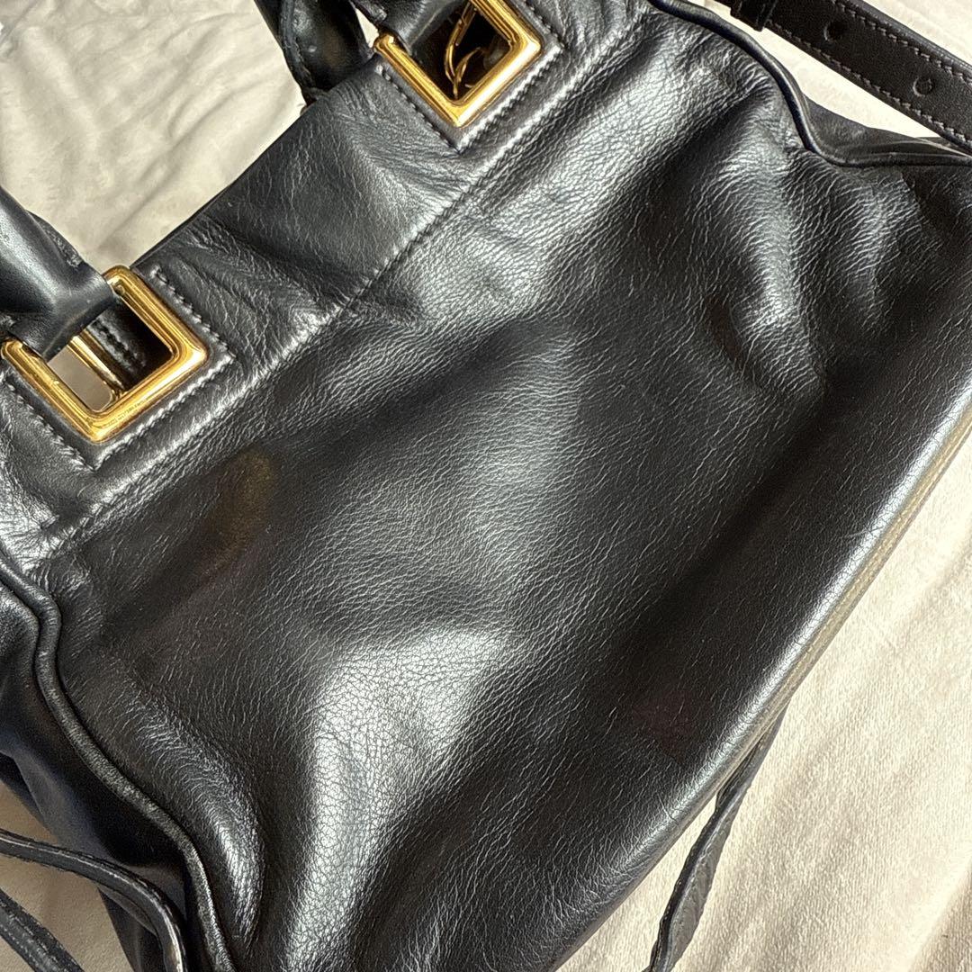 プラダ PRADA ハンドバッグ 2WAY リボン レザー ネロ BN2245