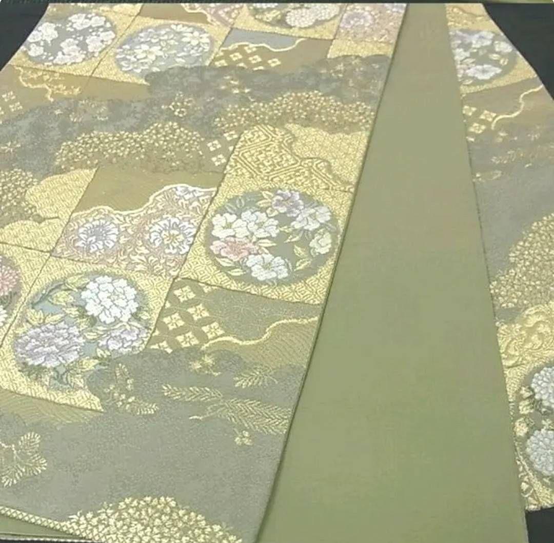 人気ブランドからコーディネートを探す 正絹 袋帯 春花秋麗 金糸 唐織 着物・浴衣