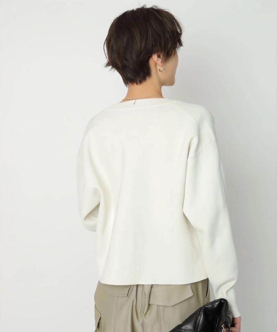 極美品✨Arpege storyアルページュストーリー金釦ニットジャケット白