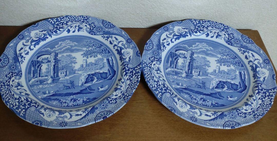 Spode　ブルー　イタリアン　ディナープレート