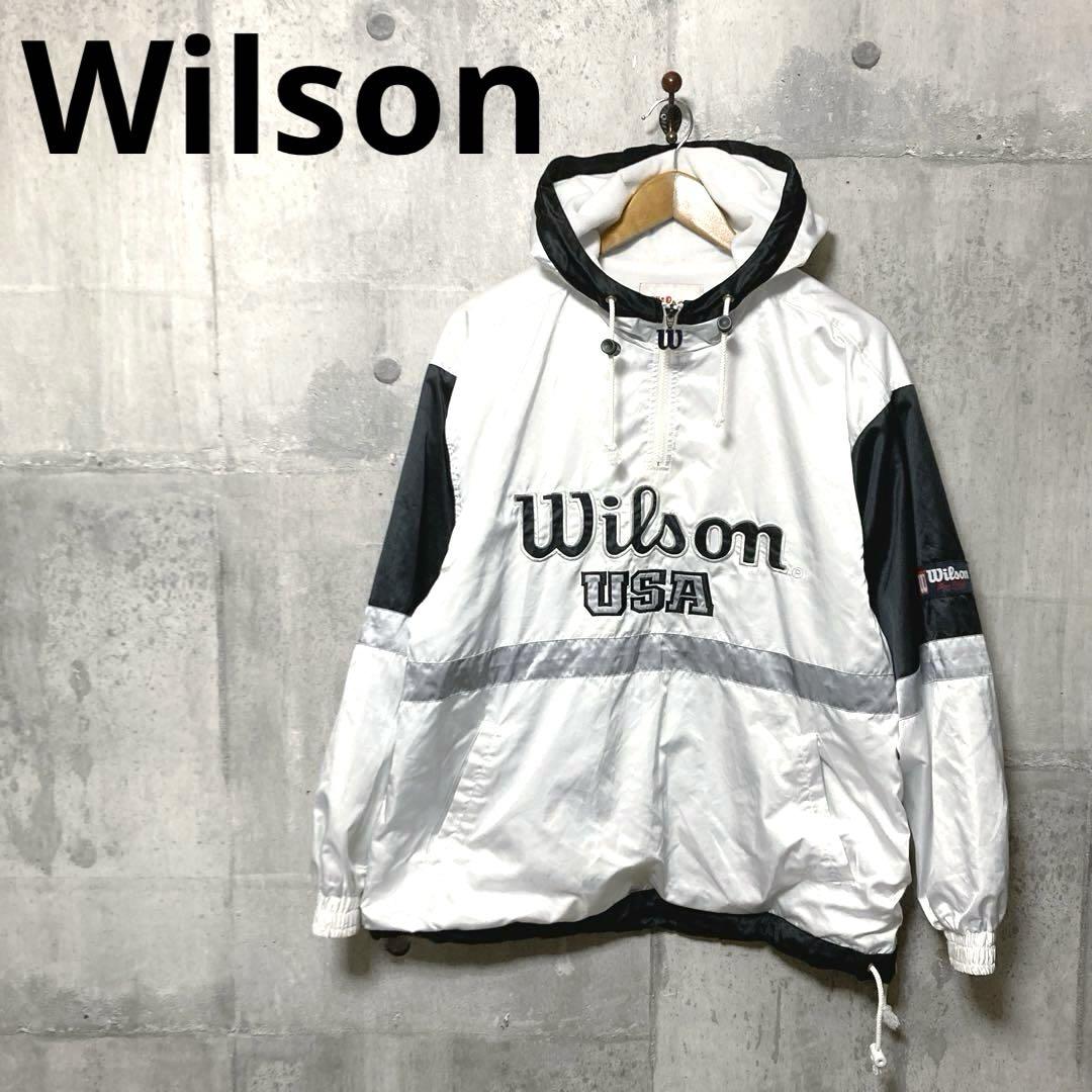 Wilson ウィルソン 90s ハーフZipジャケット S ホワイト