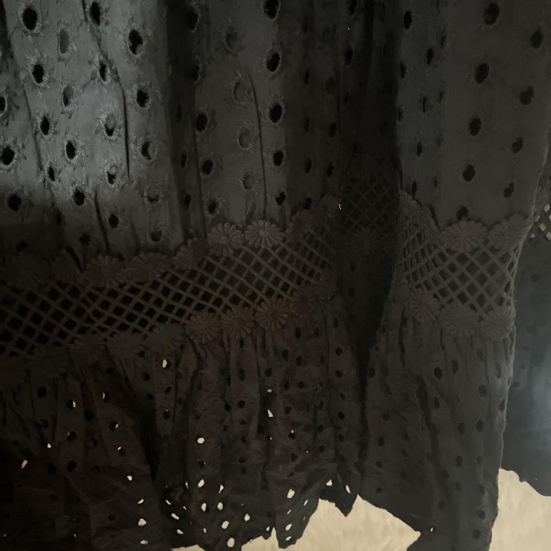 新品　freadaフリーダ カットワーク刺繍ワンピース　ブラック