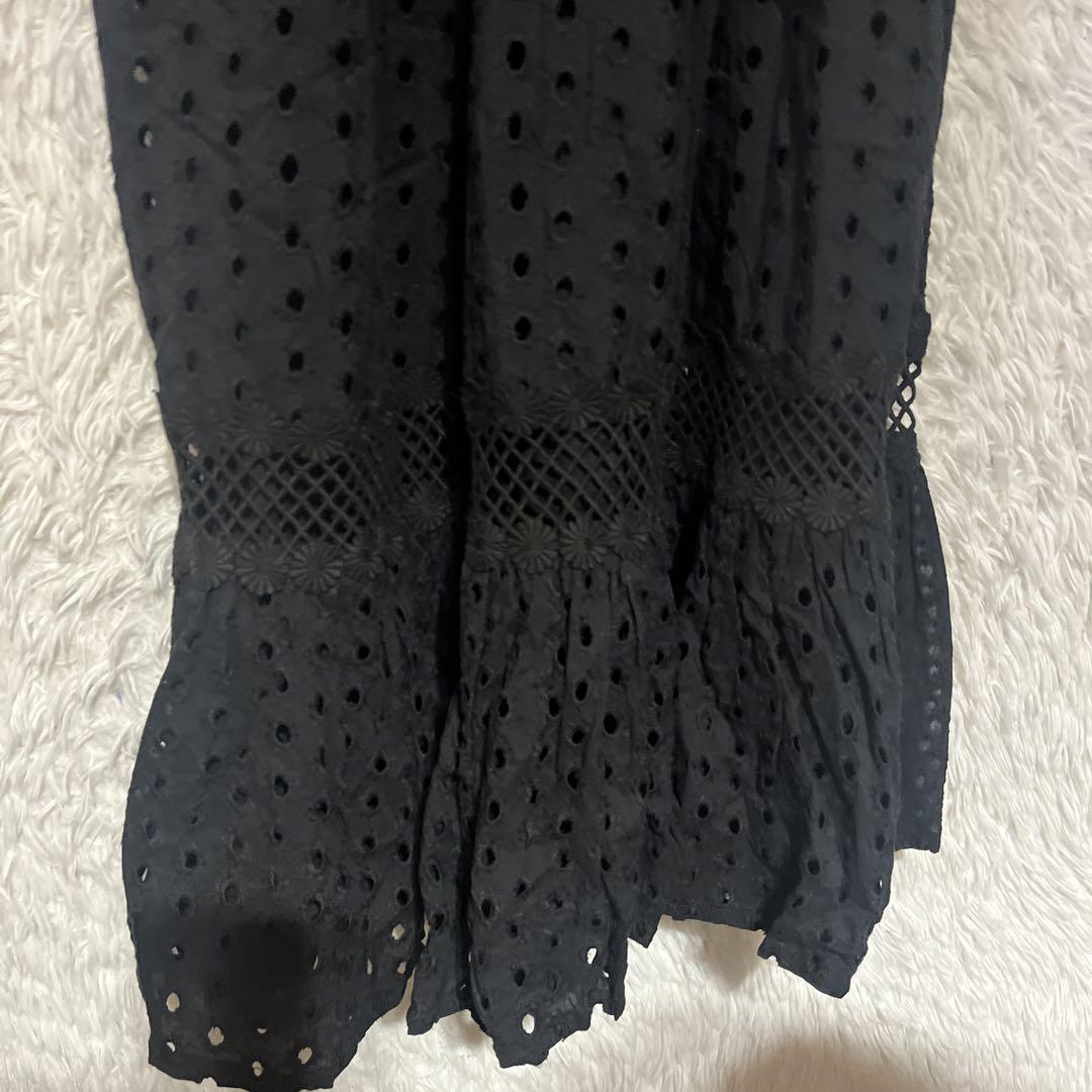 新品　freadaフリーダ カットワーク刺繍ワンピース　ブラック