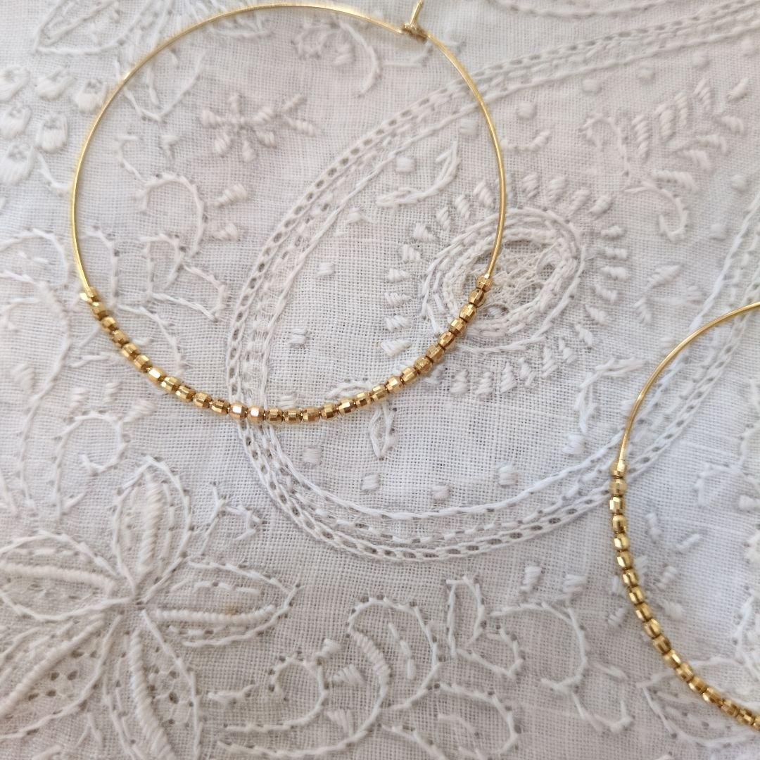 美品✨️MIZUKI K14YG フープピアス ミズキ
