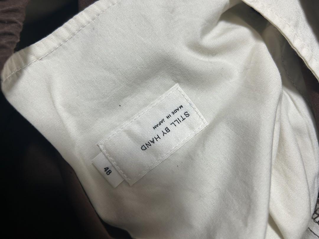 Still by hand コットンシルクタックパンツ PT01222