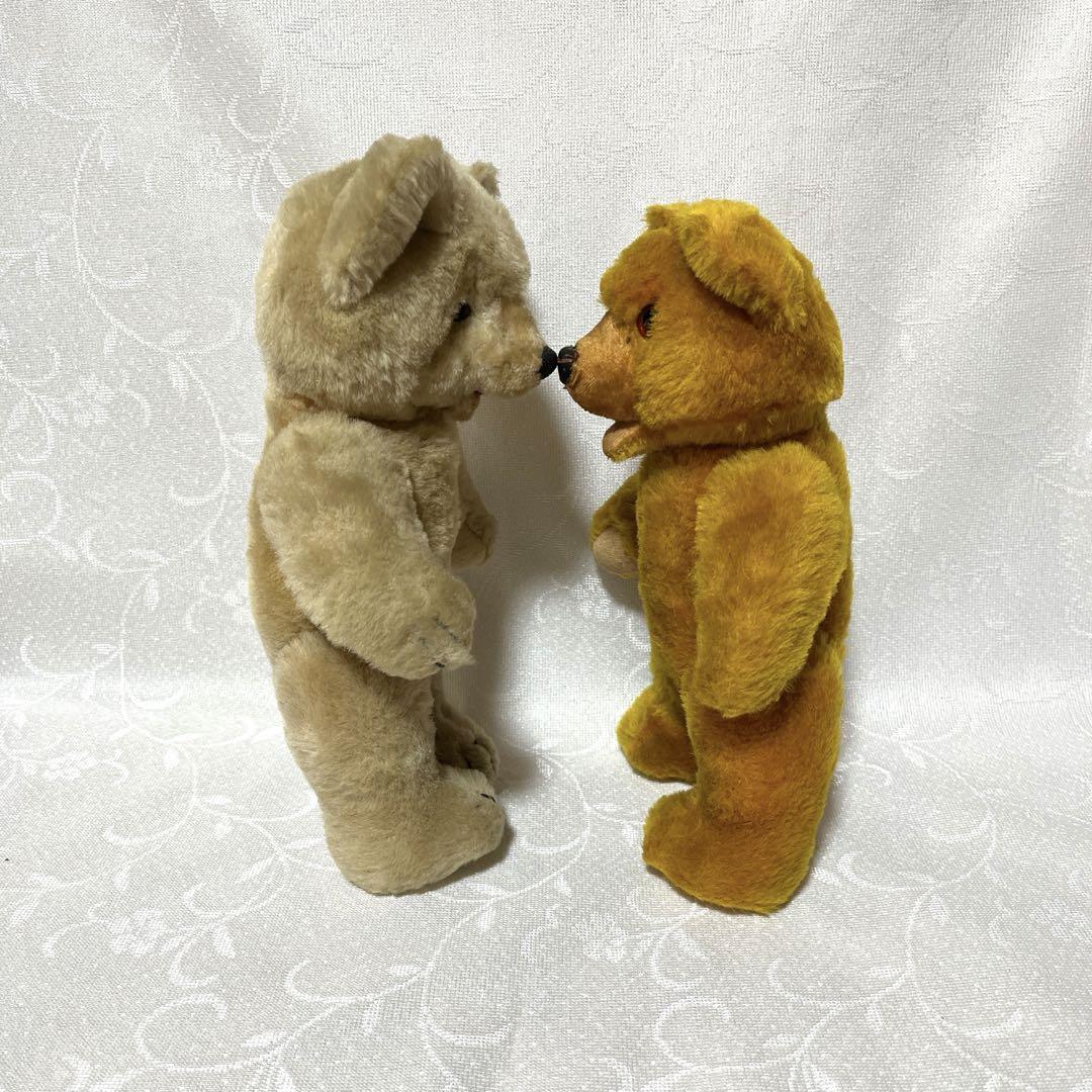 テディベア　２つセット ぬいぐるみ　くま　アンティーク　シュタイフっぽいレトロ