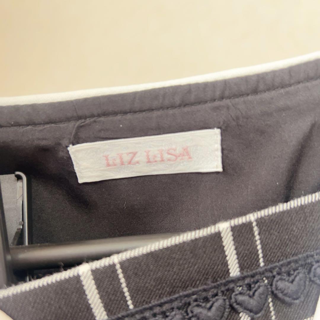 LIZLISA セーラーカラーセットアップ ブラックチェック