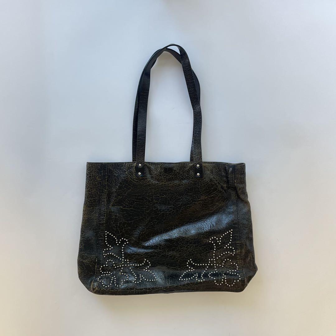 バッグ MIU MIU STUDS FLOWER LEATHER BAG