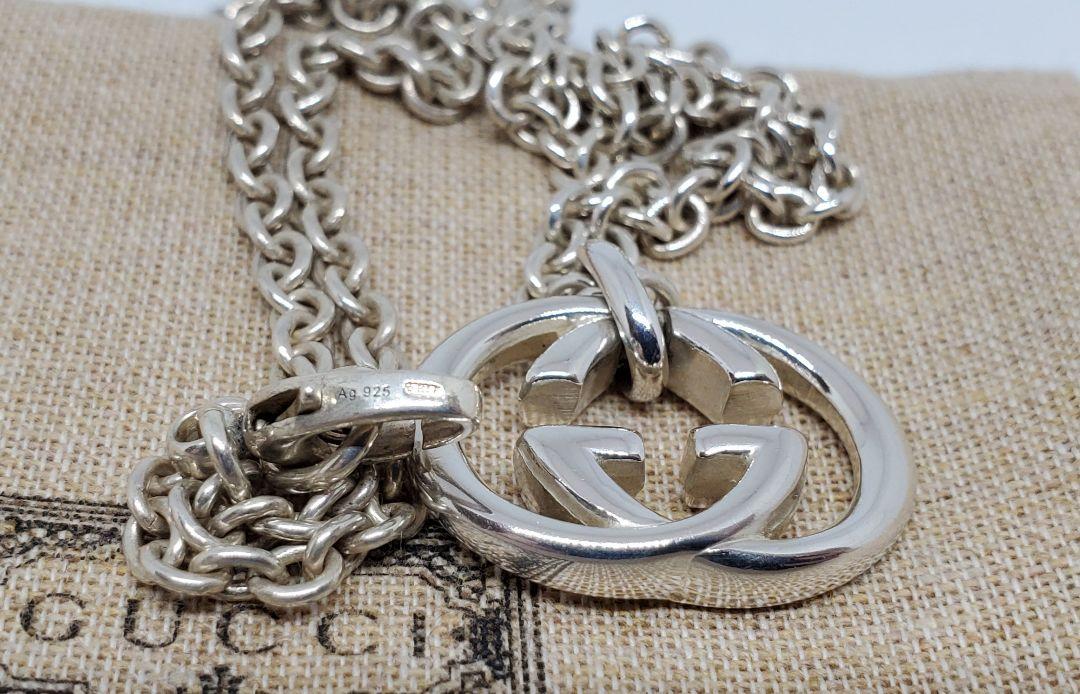 特価爆買い 廃盤美品 GUCCIダブルGインターロッキング ネックレス 2015年モデル WCOKw-m57549718902 HOT100%新品