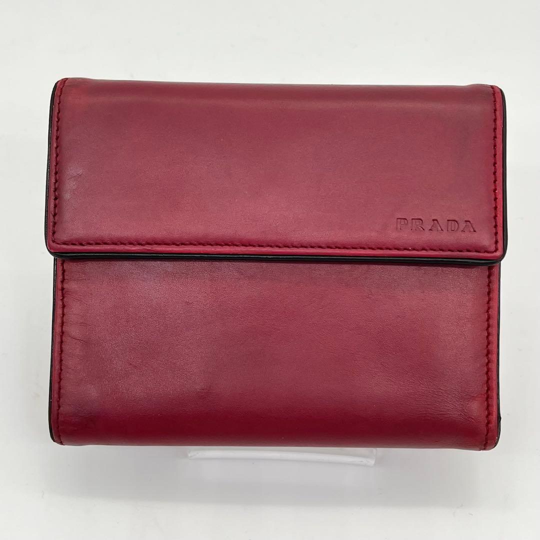 【美品】プラダ 三つ折財布 コンパクト財布 サフィアーノレザー 小銭入れ 赤 楽天市場】プラダ 三つ折り財布 サフィアーノ コンパクト