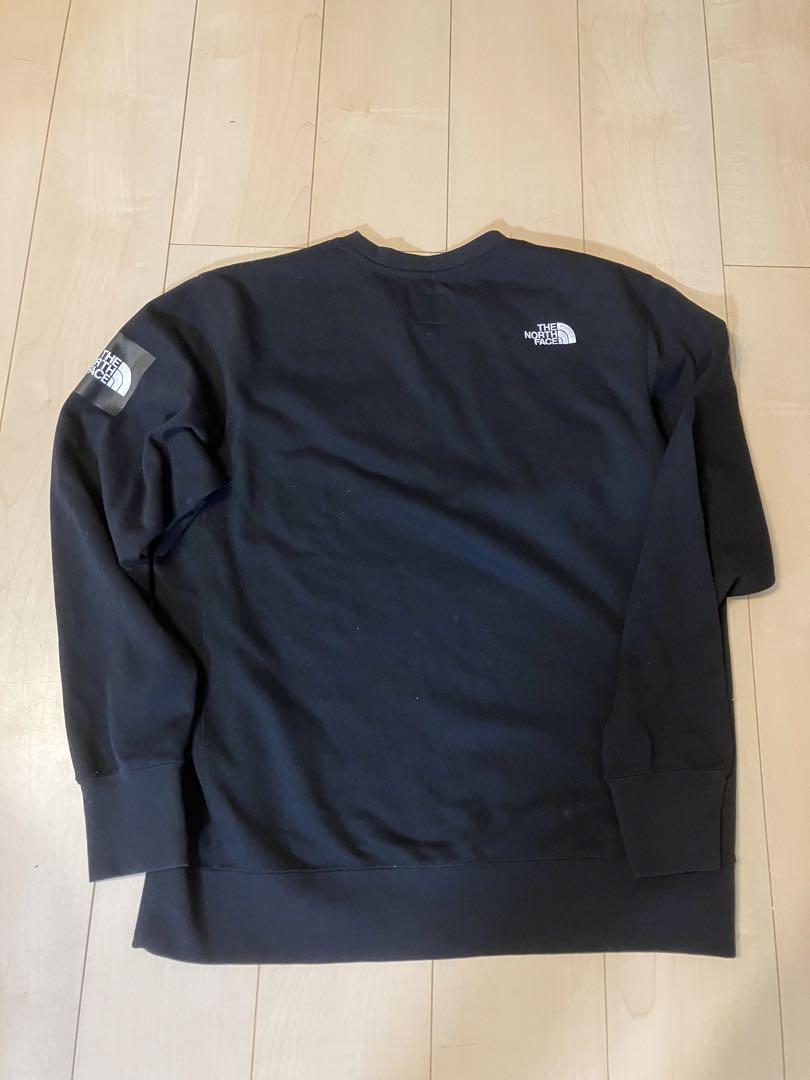 THE NORTH FACE ブラック スクエアロゴクルー XXL 中古