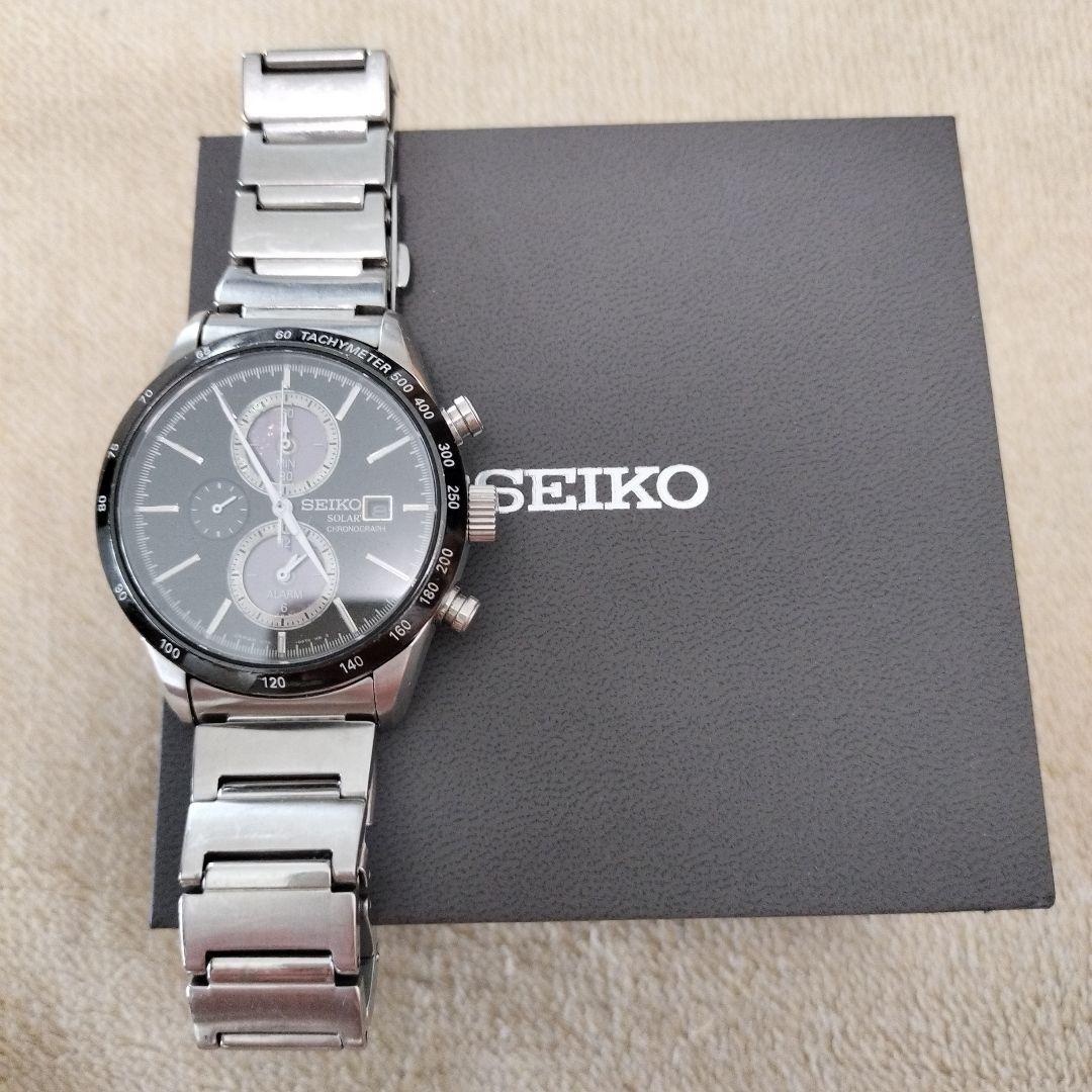 SEIKO クロノグラフ 時計 金属ベルト